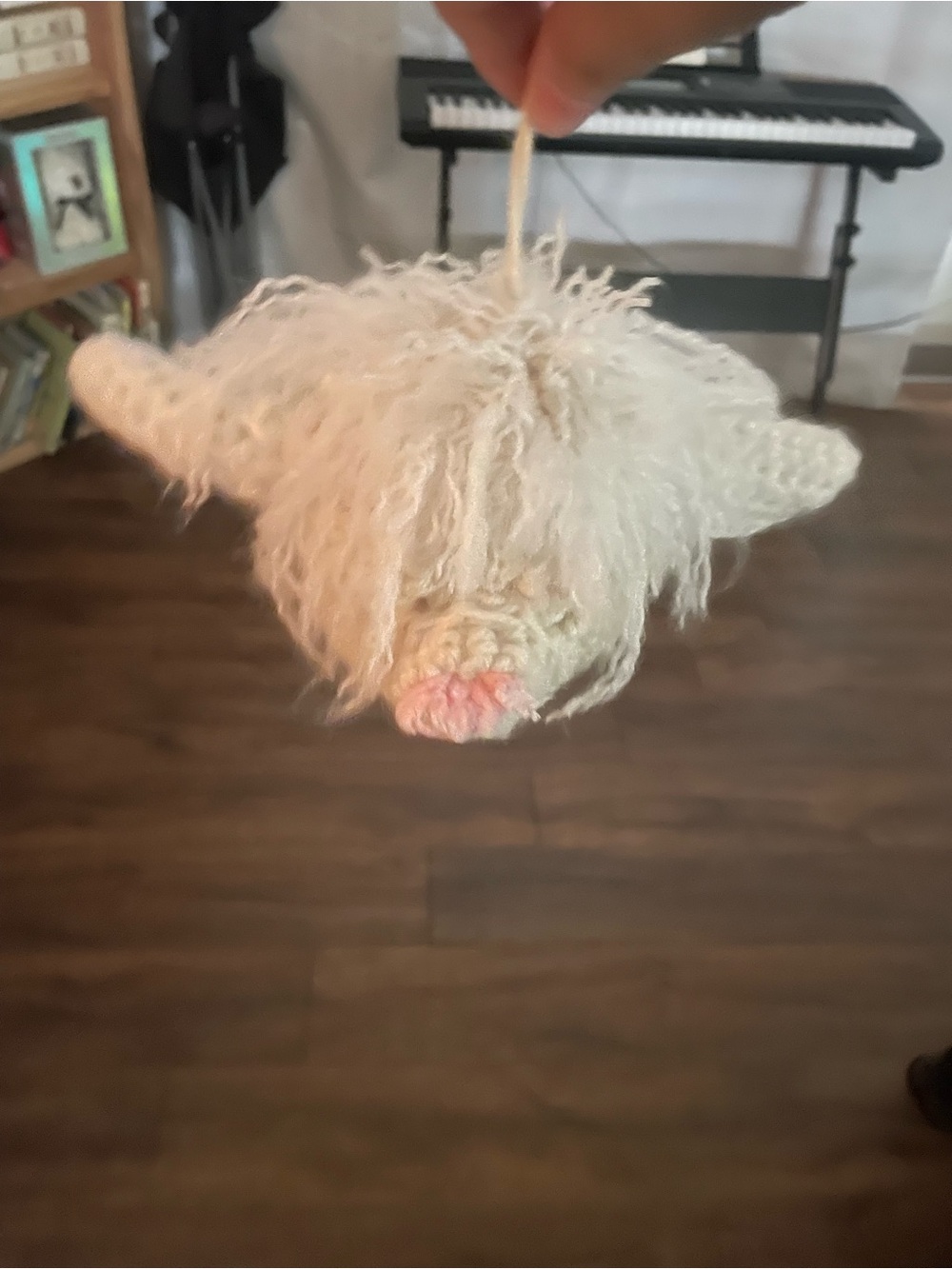 Handmade Crochet highland head with Pink Nose